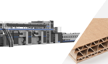 Linea di produzione del cartone ondulato a 7 strati (cartone a tripla parete) 